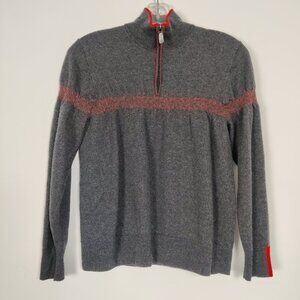Bobby Jones 1930 Men's Sweater Size M Gray Red Casual Vintage Warm Winter Daily